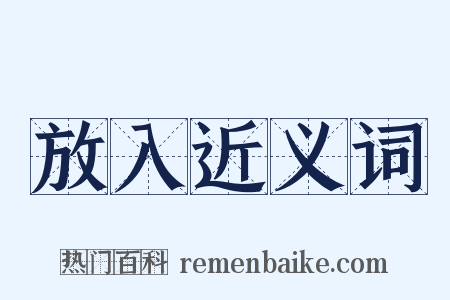 放入近义词是什么意思的图片